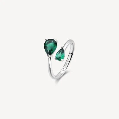 ANELLO DA DONNA BROSWAY FANCY IN ARGENTO 925 E ZIRCONI FLG114B LIFE GREEN N.14 - Immagine 1 di 4