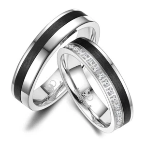 Trauringe Partnerringe Ehering Trauringe Titan Carbon Marrya CA-04 - Bild 1 von 2