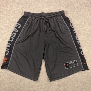 Gasp Inc Shorts Mens Large 10" In Gray Charcol Mesh Gym Training Bodybuilding - Picture 1 of 8