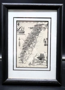 Vtg Framed Litho Print of Virginia's Eastern Shore Framed - Picture 1 of 16