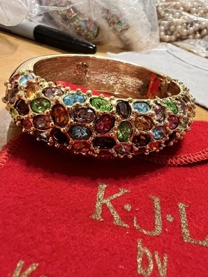 Pulsera Kenneth Jay Lane KJL Multicolor Estrás Bisagras #61 Foto 1 de 4