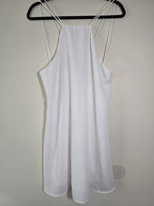 Weißes Träger-Minikleid Gr. Large neu mit Etikett Reißverschluss hinten ausgestellt Küste romantisch schick - Bild 1 von 8