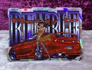 Rice Rocket Supra, Anime, Civic GTR RUMRLE DECAL Vintage Vending Machine Sticker - Picture 1 of 2