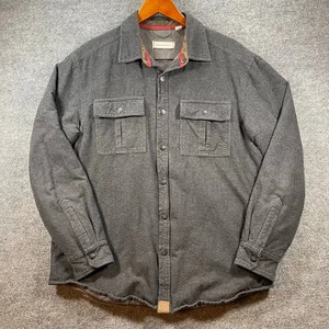 Dakota Grizzly Metal Snap Shacket Para Hombre Grande Gris Pesado Acolchado Exterior Trail - Imagen 1 de 13