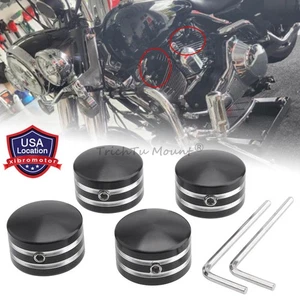4x Head Bolt Covers For Harley Sportster XL 883 1200 1986-2017 Twin Cam 1999-17 - Picture 1 of 18