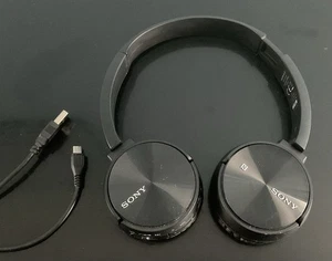 Casque stéréo sans fil noir Sony MDR-ZX330BT fonctionne - Photo 1/3