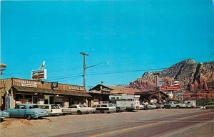 1960s Sedona Arizona Street Scene autos occupation Postcard 25-10377 - Picture 1 of 2