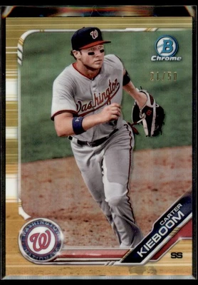 Carter Kieboom 2019 Bowman Chrome Prospects Gold Refractor /50 #BCP-98 - Image 1 of 3