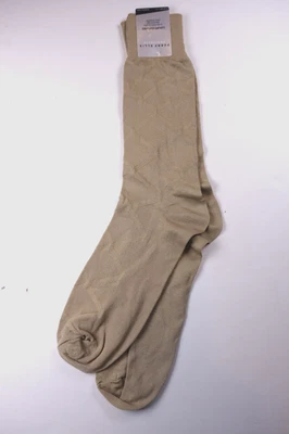 Calcetines PERRY ELLIS Marrón Claro Tejido Diamante 100% Nylon NUEVOS Foto 1 de 2
