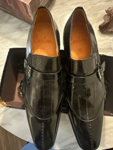 New Mezlan Custom "Ajax" Black Genuine Leather Shoes 13 M - Picture 1 of 7