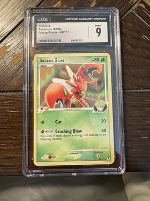 Scizor 4 Pokémon Card CGC 9 Mint Rising Rivals 48/111 - Image 1 of 2