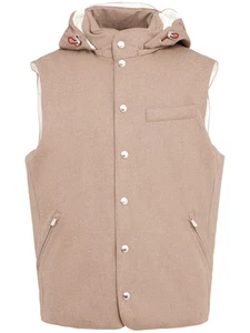 BRUNELLO CUCINELLI Beige Wool Vest New & Authentic - Picture 1 of 4