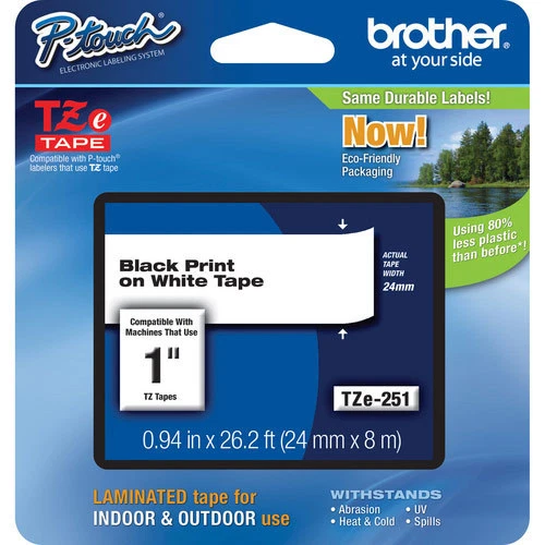 Brother International Tze251 Label Tape - 1" Width X 26.20 Ft