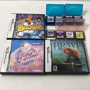 Kids Lot of 11 Nintendo DS Kids Games Brave Zhu Zhu Wipeout Tron My Sims Zoobles - Picture 1 of 8