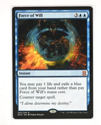 Force of Will - NM - Eternal Masters  - Blue - Mythic - MTG - Image 1 of 2