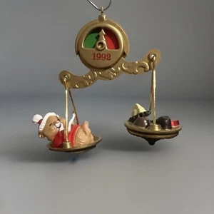 Hallmark Ornament "Fun on a Big Scale" Weihnachtshamster Ornament datiert 1992 Box - Bild 1 von 5
