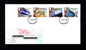 First Day Cover.Transport & Communications Set 4 Nice Stamps/Descriptive Insert - Picture 1 of 1
