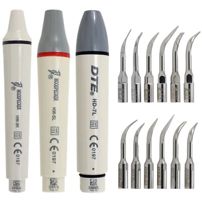 Woodpecker DTE Dental Ultrasonic Piezo Scaler Handpiece Tips HW-3H HW-5L HD-7L - Image 1 of 4