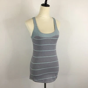 Lululemon Athletica Damen Gr. Small grau mint gestreift Racerback Activewear Top - Bild 1 von 9