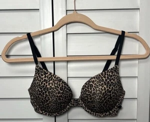 Victoria’s Secret Push-up-BH Leopardenmuster verstellbare Träger Damen Größe 32D - Bild 1 von 8