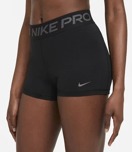 Nike Pro Damen 3" Dri-Fit Trainingsshorts (schwarz/rauchgrau) CZ9857-014 Gr. S - Bild 1 von 7