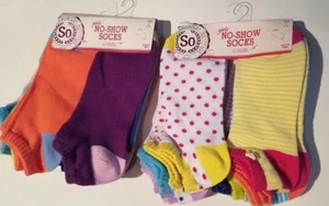 Girls So Brand 10 Pack No Show Sock Various Colors Size S 6-12 L 4-10 - Picture 1 of 7