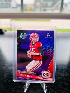 2023 Topps Bowman Chrome University CARSON BECK Purple Refractor RC Rookie /399