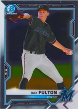 Dax Fulton 2021 Bowman Chrome Prospect Card #BCP-32 Miami Marlins MLB Rookie