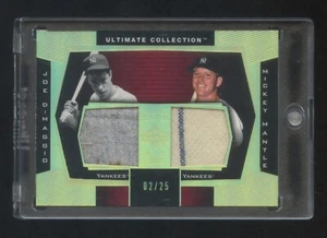 MICKEY MANTLE - JOE DIMAGGIO 2003 ULTIMATE COLLECTION GOLD DUAL GW JERSEY # 2/25 - Picture 1 of 3