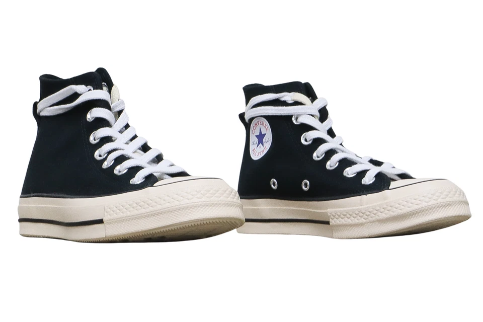 Sz13 Black Natural Converse Chuck 70 HI x ESSENTIAL Fear of God 164529C Worn 1x