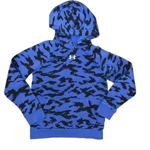 Under Armour Boys Youth Medium Blue and Black Hoodie - Picture 1 of 2