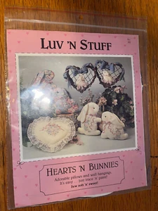 VINTAGE 2 QTY LUV 'N STUFF hearts 'n bunnies & mouse, & babies PATTERNS NEW! - Picture 1 of 4