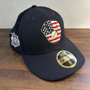 Milwaukee Brewers MLB 2018 Fourth of July New Era 59FIFTY Fitted Hat~ Blue Sz 8 - Picture 1 of 15