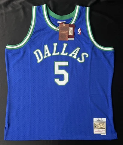 New Dallas Mavericks 1994-95 Jason Kidd #5 Mitchell & Ness Swingman Road Jersey Cover