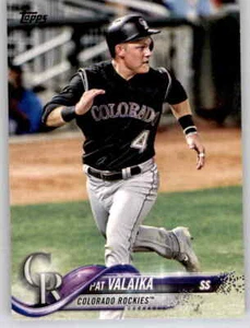 2018 Topps Series 1 Pat Valaika Base Card MLB PWE Set Break Rockies #112 - Picture 1 of 2