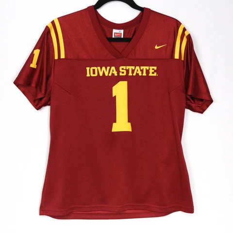 Nike Iowa State Cyclones Football Jersey Womens XL Cardinal and Gold #1 Cover