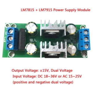 LM7815+LM7915±15V dual voltage regulator rectifier bridge power supply modul _ro - Picture 1 of 9