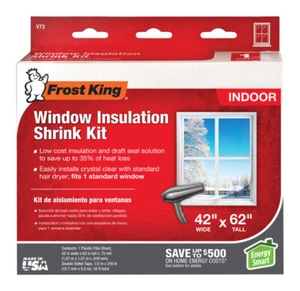 Frost King V73H Plastic Film Indoor Window Insulation Kit 42 x 62 in. with Tape - Picture 1 of 1