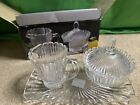 Mikasa Royal Suite Sugar (With Lid) And Creamer With Tray Set Crystal