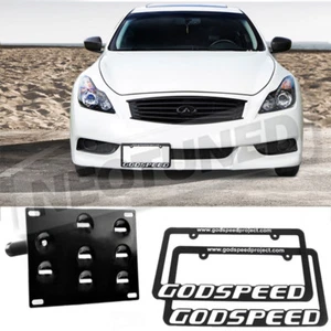 For G37 Coupe 08-14 Rev9 Front Tow License Plate Mounting Bracket + 2x Frames - Bild 1 von 3