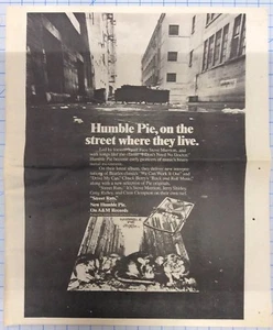 HUMBLE PIE ~ Street Rats ~ pubblicità vintage 1975, foto, poster, pubblicità - Foto 1 di 2