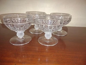 HEISEY VICTORIAN PATTERN CLEAR LOW SHERBETS ~ SET OF 4 - Picture 1 of 2