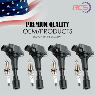Actualización 4X Bobina de encendido + 4X Bujías OEM para Mazda 2 2011-2014 1.5L I4 UF655 Foto 1 de 4