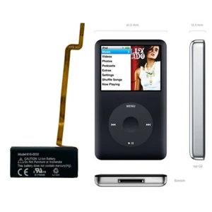 iPod Classic 5th / 6th / 7th Gen Battery Replacement ~ Thick 850mAh + 3M Tape - Picture 1 of 1