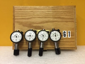 SRI Connector Gage Co. SC-4MF-SPD-011 (Set of 4) Gauge Heads + Case. Tested! - Picture 1 of 3