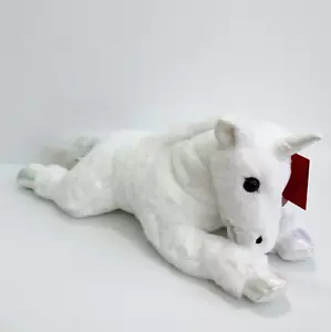 Peluche FAO Schwarz White Sparkle Unicorn peluche adottare un animale domestico 22" - Foto 1 di 4