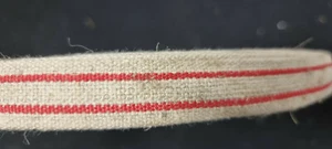 Sattlergurt, rot/natur, 10,00 m, 23 x 2mm, antik - Bild 1 von 1