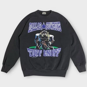 Vintage Dallas Cowboys Pullover Herren Large schwarz NFL Taz Sweatshirt Football 90s - Bild 1 von 19