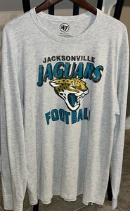 Men's '47 Brand Jacksonville Jaguars NFL Gray Long Sleeve T-Shirt, XXL/2XL - Picture 1 of 7