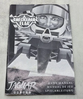 Checkered Flag (Atari Jaguar) Instruction Manual Only Authentic Original - Image 1 of 3